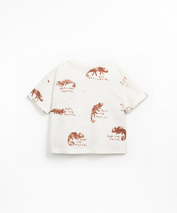Play Up printed rib t-shirt Grés
