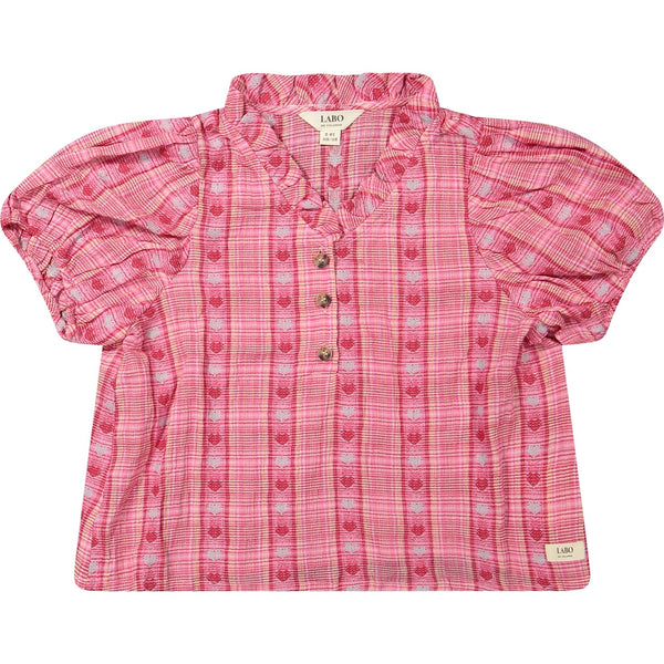 Labo de Colores blouse shortsleeve Loreen red AOP