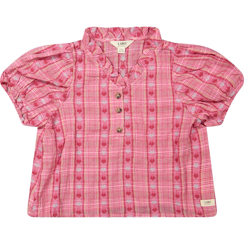 Labo de Colores blouse shortsleeve Loreen red AOP