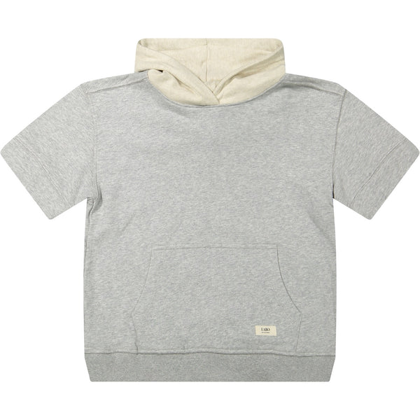 Labo de Colores shortsleeve hoodie Paz grey melee light