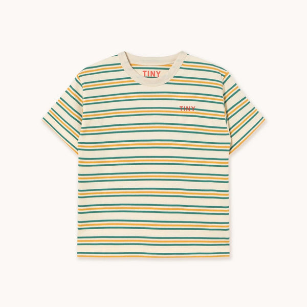 Tinycottons stripes multicolor tee light cream