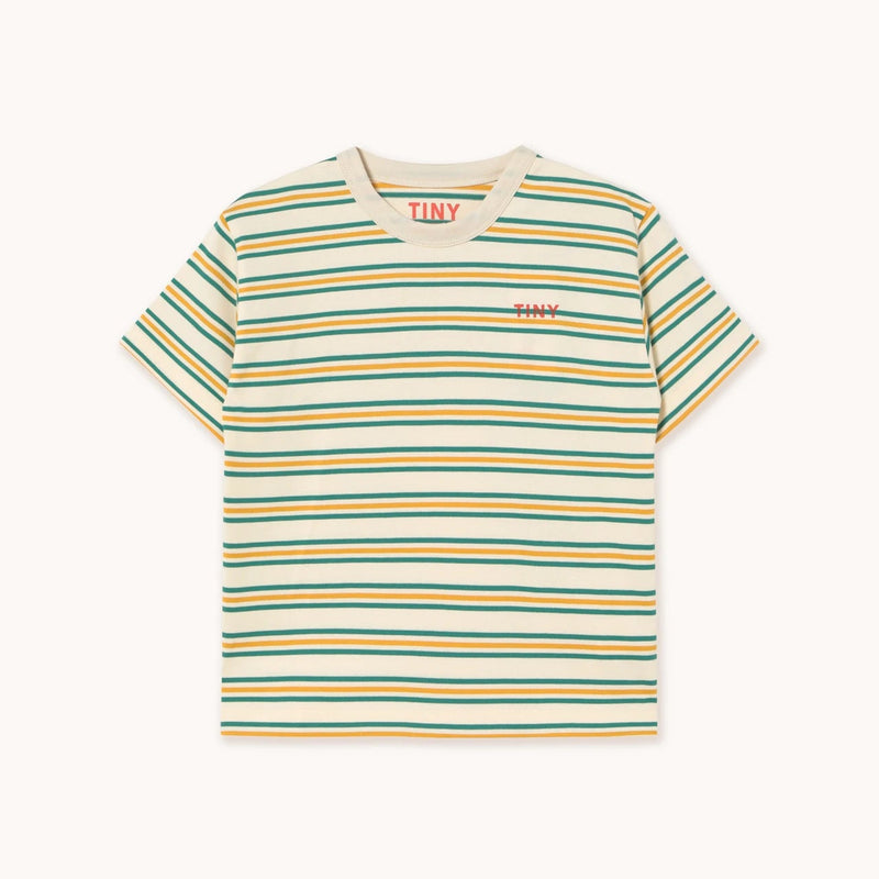 Tinycottons stripes multicolor tee light cream