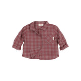 Búho baby tartan shirt pomegranate