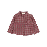 Búho baby tartan shirt pomegranate