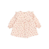 Búho baby mini cuore dress cream pink
