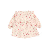 Búho baby mini cuore dress cream pink