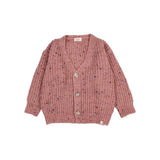 Búho botonato cardigan peony