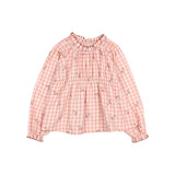 Búho vichy blouse peony