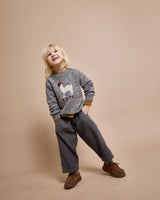 Búho llama jumper grey melange