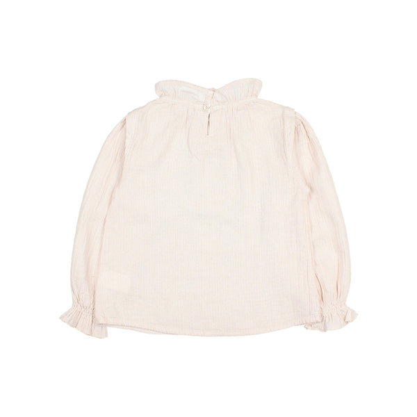 Búho lurex blouse cream pink