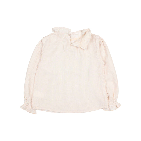 Búho lurex blouse cream pink