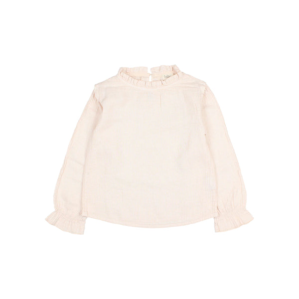 Búho lurex blouse cream pink