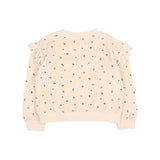 Búho velvet cuore sweatshirt cream pink