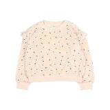 Búho velvet cuore sweatshirt cream pink