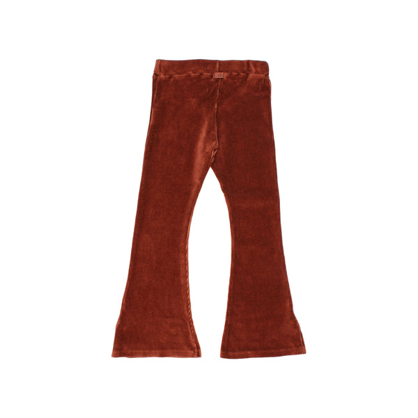 Búho rib velvet pants henna