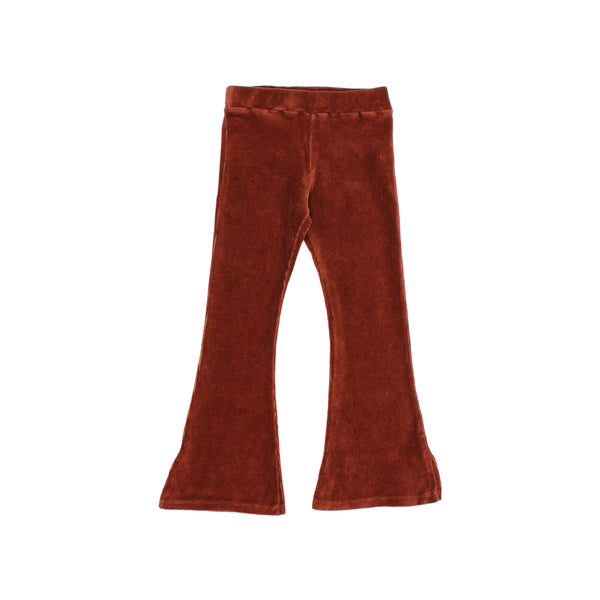 Búho rib velvet pants henna