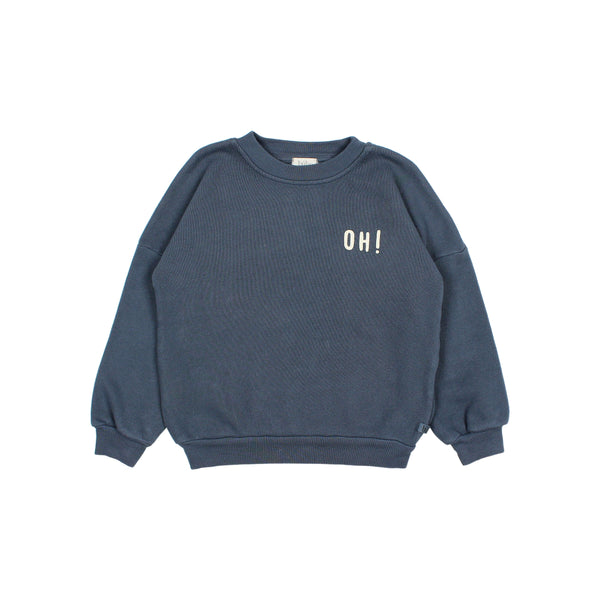 Búho soft fleece sweatshirt antic blue