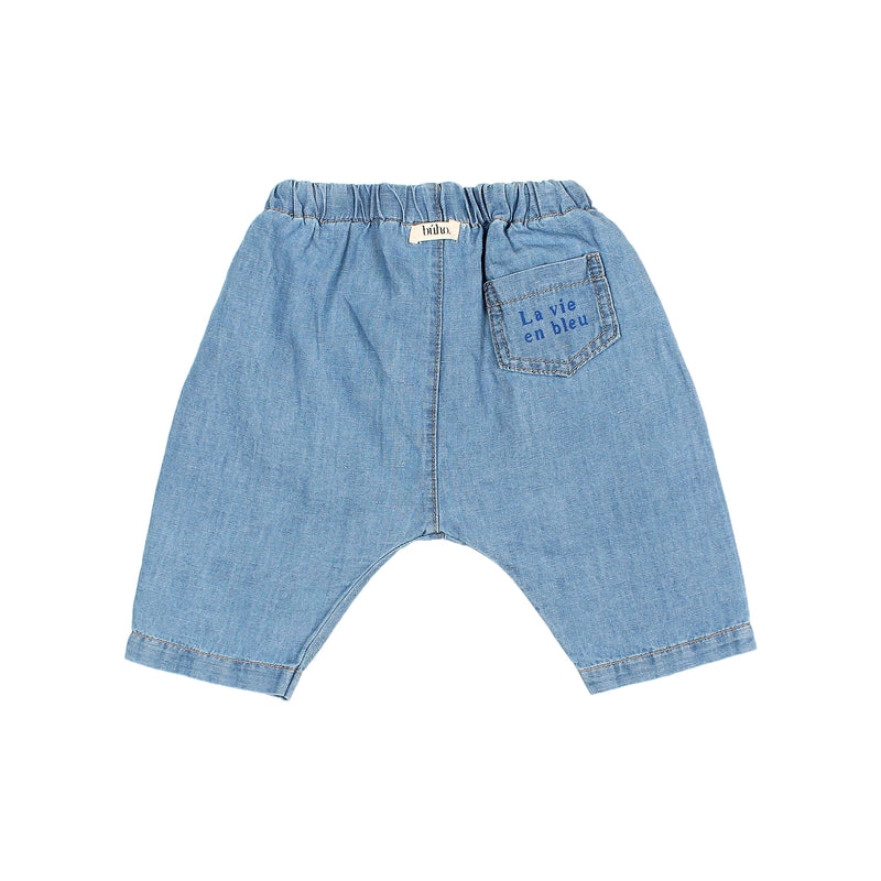 Búho baby denim linnen broek washed denim