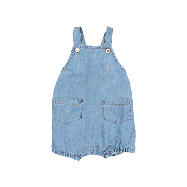 Búho baby denim linnen jumpsuit washed denim