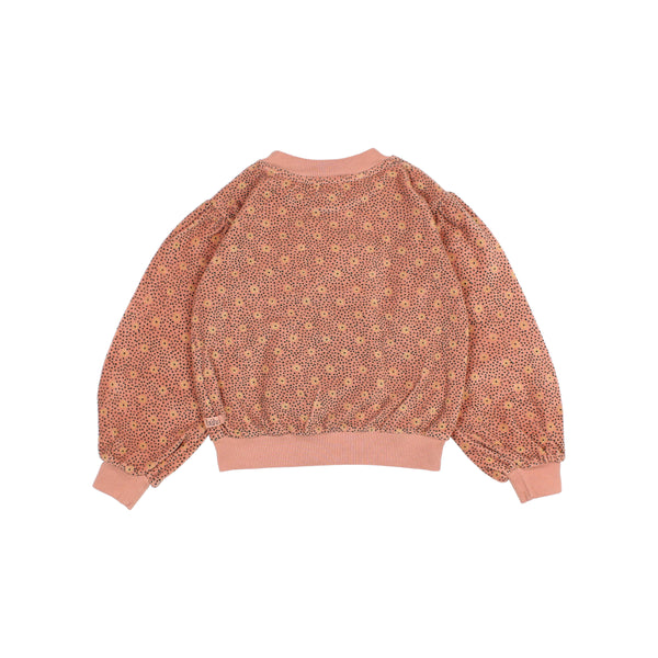 Búho sweater flower dots rose clay