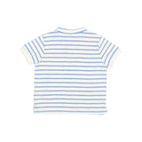 Búho terry stripes polo placid blue