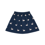 House of Jamie Mini Bow Skirt Classic Blue Swans