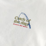 Daily Seven T-shirt Longsleeve Backprint Egret