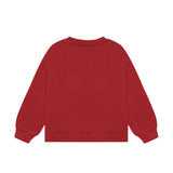 Daily Seven Oversized Sweater Artwork Rythmic Red