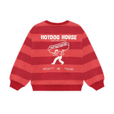 Daily Seven Oversized Sweater Big Stripe Rythmic Red