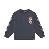 Daily Seven Oversized Sweater Badges Odyssey Gray