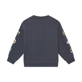 Daily Seven Oversized Sweater Badges Odyssey Gray