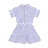 Daily Seven Dress Stripe Ruffle Lolite