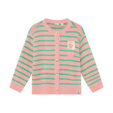 Daily Seven Knitwear Striped Cargdigan Lilas