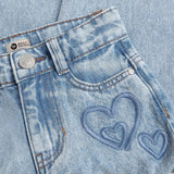 Daily Seven Denim Mom Fit Heart Medium Denim