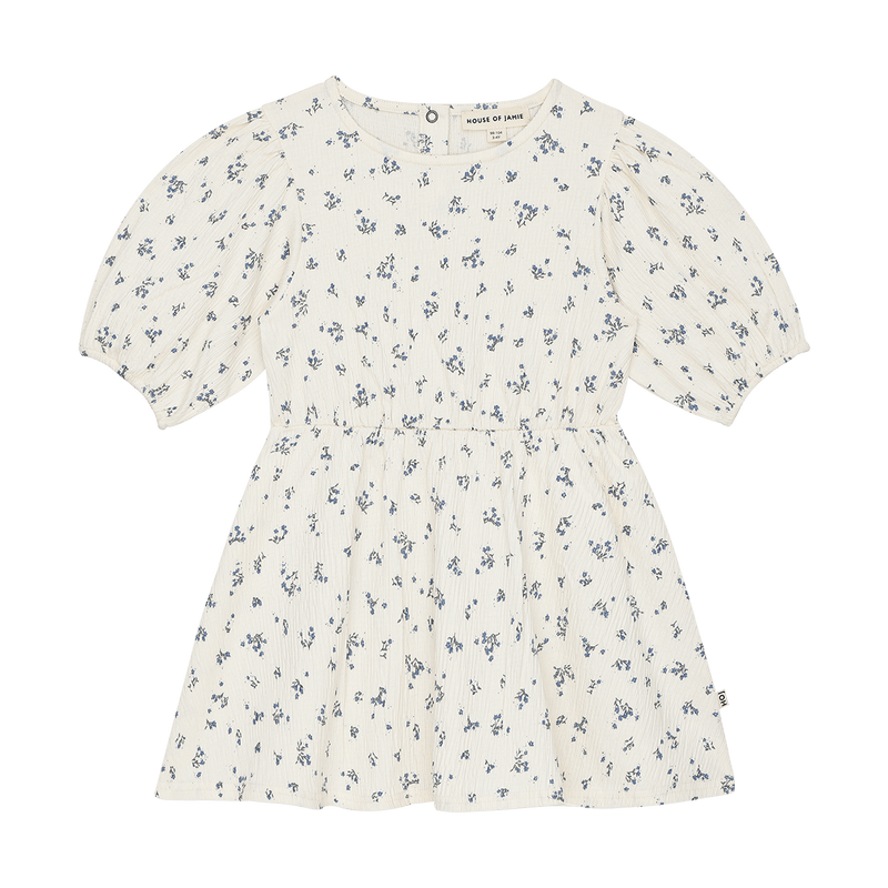 House of Jamie Balloon Dress (SS) Stone Blue Floral