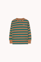 Tinycottons stripes sleeve knit tee dark green