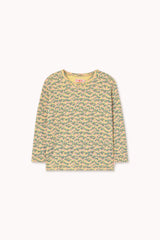 Tinycottons mini apples aop rib tee mellow yellow