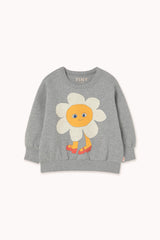 Tinycottons flower graphic sweatshirt medium grey heather