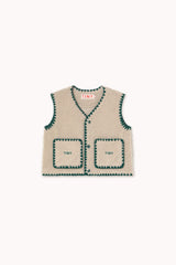 Tinycottons sherpa vest dark vanilla