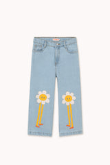 Tinycottons daisies jeans light blue denim