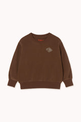 Tinycottons diamond graphic towel sweatshirt dark brown
