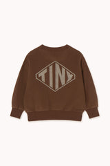 Tinycottons diamond graphic towel sweatshirt dark brown