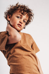 Baje Studio Adrian shirt Brown coconut