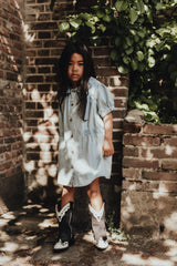 Baje Studio Mirabel jurk Blue denim light