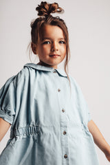 Baje Studio Mirabel jurk Blue denim light