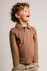 Baje Studio Broc poloshirt Brown cacao