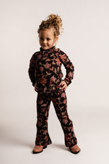 Baje Studio Preda flared legging Brown AOP