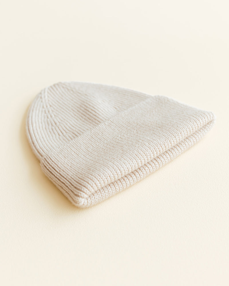 Hvid beanie Fonzie Kids cream