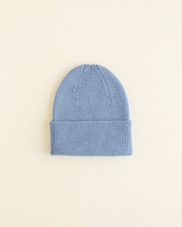 Hvid beanie Fonzie Newborn light blue