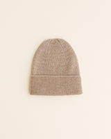 Hvid beanie Fonzie Newborn sand